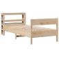 Preview: Massivholzbett ohne Matratze 75x190 cm Kiefernholz