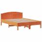 Preview: Massivholzbett ohne Matratze Wachsbraun 135x190 cm Kiefernholz