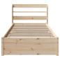 Preview: Bettgestell mit Kopfteil ohne Matratze 75x190 cm
