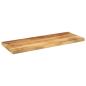 Preview: Tischplatte 80x20x2,5 cm Rechteckig Raues Massivholz Mango