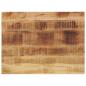 Preview: ARDEBO.de - Tischplatte 70x60x1,5 cm Rechteckig Raues Massivholz Mango