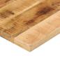 Preview: Tischplatte 80x80x2,5 cm Quadratisch Raues Massivholz Mango