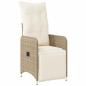 Preview: 5-tlg. Garten-Bistro-Set mit Kissen Braun Poly Rattan