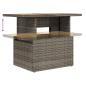 Preview: 2-tlg. Garten-Sofagarnitur mit Kissen Grau Poly Rattan Akazie