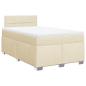 Preview: Boxspringbett mit Matratze Creme 120x190 cm Stoff