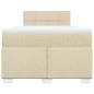 Preview: Boxspringbett mit Matratze Creme 120x190 cm Stoff