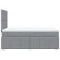 Preview: Boxspringbett mit Matratze Hellgrau 120x190 cm Stoff