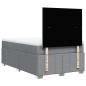 Preview: Boxspringbett mit Matratze Hellgrau 120x190 cm Stoff