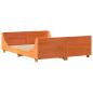 Preview: Massivholzbett ohne Matratze Wachsbraun 120x200 cm Kiefernholz