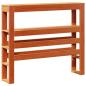 Preview: Massivholzbett ohne Matratze Wachsbraun 75x190 cm Kiefernholz