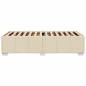 Preview: Bettgestell ohne Matratze Creme 90x200 cm Stoff