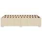 Preview: Bettgestell ohne Matratze Creme 120x190 cm Stoff