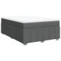 Preview: Boxspringbett mit Matratze Dunkelgrau 140x190 cm Stoff