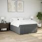Preview: Boxspringbett mit Matratze Dunkelgrau 140x190 cm Stoff