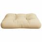Preview: Palettenkissen Beige 58x58x10 cm Stoff
