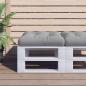 Preview: ARDEBO.de - Palettenkissen Grau 58x58x10 cm Stoff