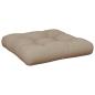 Preview: Palettenkissen Taupe 58x58x10 cm Stoff