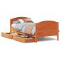 Preview: Massivholzbett ohne Matratze Wachsbraun 90x200 Kiefernholz