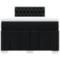 Preview: Boxspringbett mit Matratze Schwarz 120x190 cm Stoff
