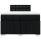 Preview: Boxspringbett mit Matratze Schwarz 120x190 cm Stoff