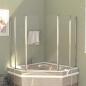 Preview: ARDEBO.de - Duschabtrennungen 2 Stk. 104x130 cm Hartglas Transparent