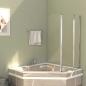 Preview: Duschabtrennungen 2 Stk. 104x130 cm Hartglas Transparent