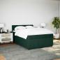 Preview: Boxspringbett mit Matratze Dunkelgrün 160x200 cm Samt