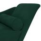 Preview: Chaiselongue mit Kissen Dunkelgrün Samt
