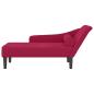 Preview: Chaiselongue mit Kissen Weinrot Samt