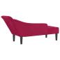 Preview: Chaiselongue mit Kissen Weinrot Samt
