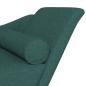 Preview: Chaiselongue mit Kissen Dunkelgrün Stoff