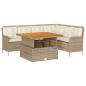 Preview: 2-tlg. Garten-Sofagarnitur mit Kissen Beige Poly Rattan