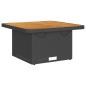 Preview: 3-tlg. Garten-Lounge-Set mit Kissen Schwarz Poly Rattan
