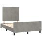Preview: Bettgestell ohne Matratze Hellgrau 120x190 cm Samt