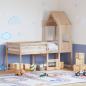 Preview: ARDEBO.de - Hochbett mit Dach 90x190 cm Massivholz Kiefer