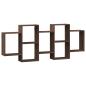 Preview: Wandregal Braun Eichen-Optik 159x18x65 cm Holzwerkstoff