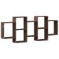 Preview: Wandregal Braun Eichen-Optik 159x18x65 cm Holzwerkstoff