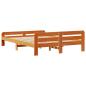 Preview: Massivholzbett ohne Matratze Wachsbraun 160x200 Kiefernholz