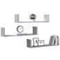 Preview: Wandregale 3 Stk. Grau Sonoma 80x18x18 cm Holzwerkstoff