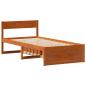 Preview: Massivholzbett ohne Matratze Wachsbraun 75x190 cm Kiefernholz