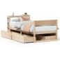 Preview: Massivholzbett ohne Matratze 75x190 cm Kiefernholz