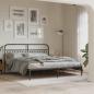 Preview: ARDEBO.de - Bettgestell mit Kopfteil Metall Schwarz 183x213 cm