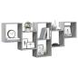 Preview: Wandregal Grau Sonoma 159x18x66 cm Holzwerkstoff