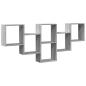 Preview: Wandregal Grau Sonoma 159x18x66 cm Holzwerkstoff
