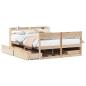 Preview: Massivholzbett ohne Matratze 150x200 cm Kiefernholz