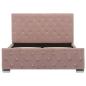 Preview: Bettgestell Rosa Samt 120x200 cm
