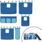 Preview: Etagenbett mit Rutsche und Gardinen Blau 90x200 cm