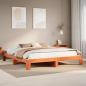 Preview: ARDEBO.de - Massivholzbett ohne Matratze Wachsbraun 180x200 Kiefernholz
