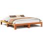 Preview: Massivholzbett ohne Matratze Wachsbraun 180x200 Kiefernholz
