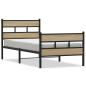 Preview: Metallbett ohne Matratze Sonoma-Eiche 75x190 cm